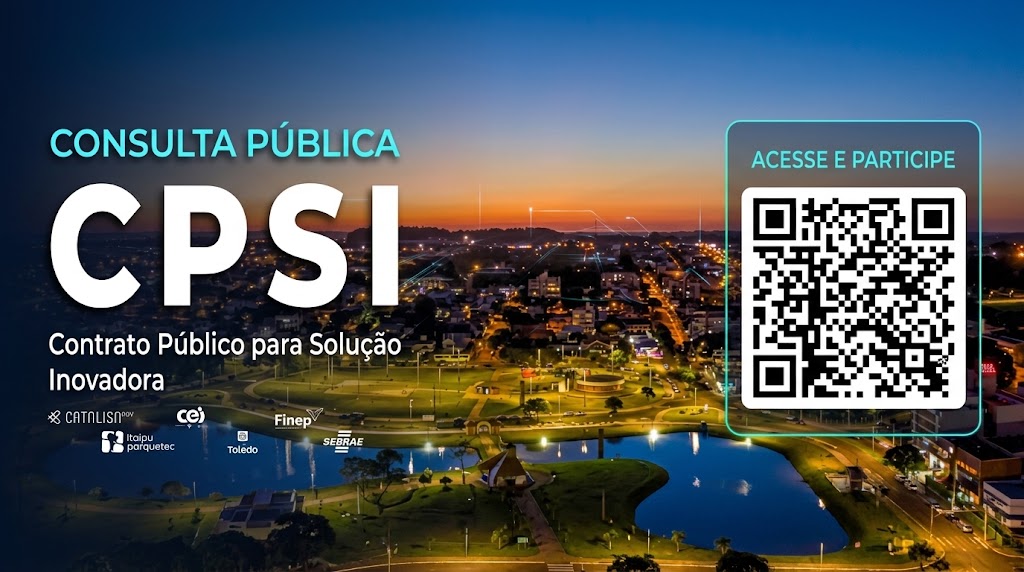 Toledo/PR quer ouvir quem tem Soluções Inovadoras para desafios reais do Município!